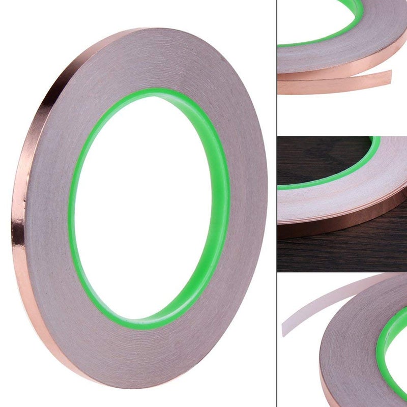 Oubaka 4 Sizes Copper Foil Tape,Double-Sided Conductive Copper Tape with Adhesive for EMI Shielding,Paper Circuits,Electrical Repairs,Grounding(5mm,6mm,8mm,10mm) X 21.9yards - Image 4